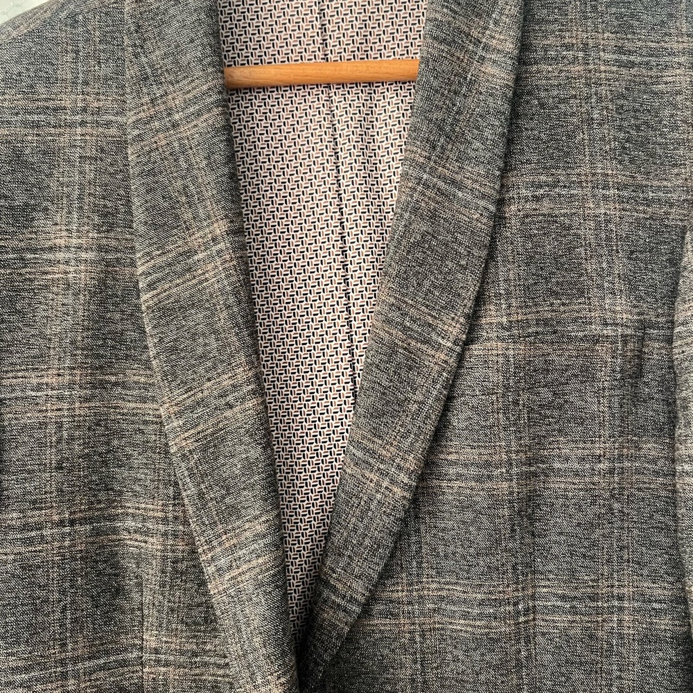 Murano Charcoal Checkered Blazer